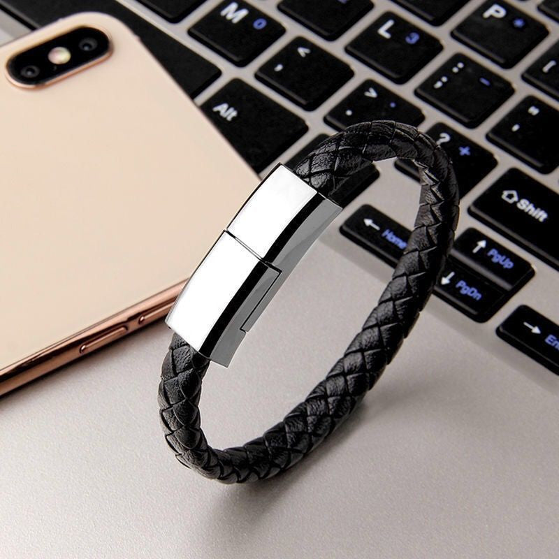 New Bracelet Charger USB Charging Cable Data Charging Cord For USB type C Cable and apple lightning port